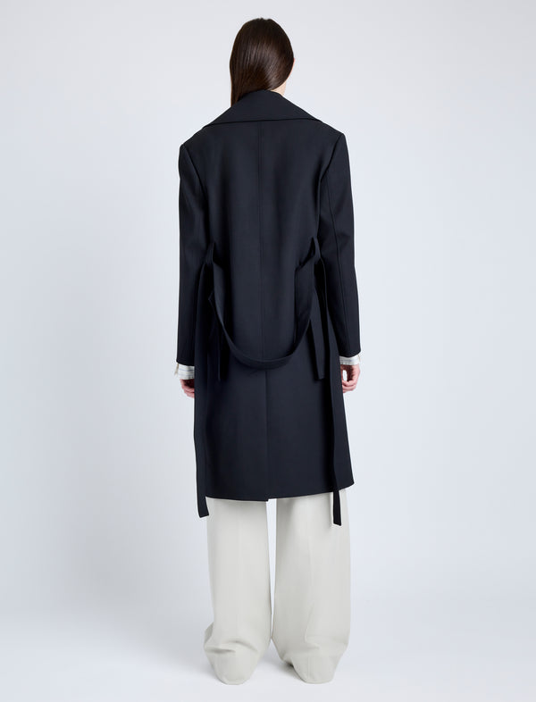 Proenza Schouler Proenza Schouler Thea Coat In Wool Gabardine Suiting - Black