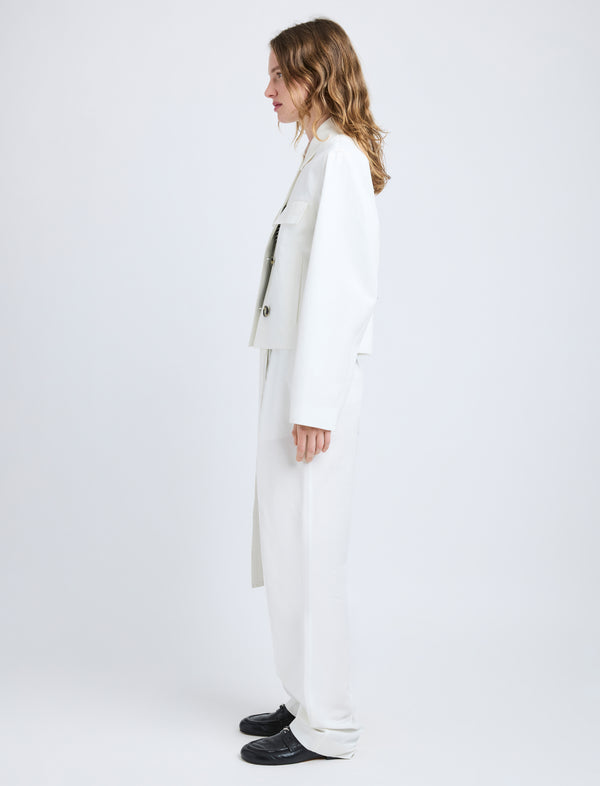 Proenza Schouler Proenza Schouler Thelma Jacket In Cotton Linen Suiting - White