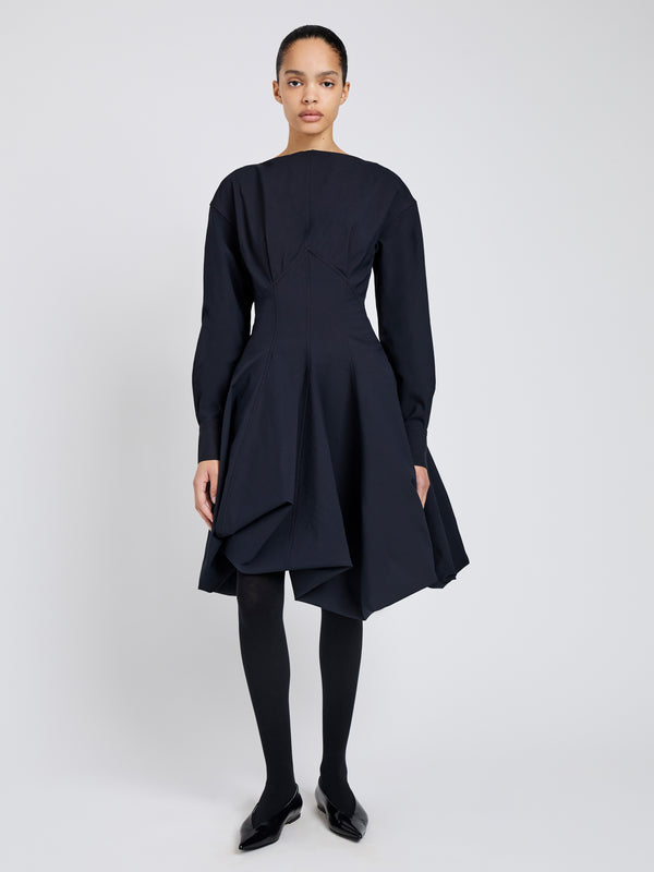 Proenza Schouler Proenza Schouler Tiana Dress In Bi Stretch Cotton Nylon - Black