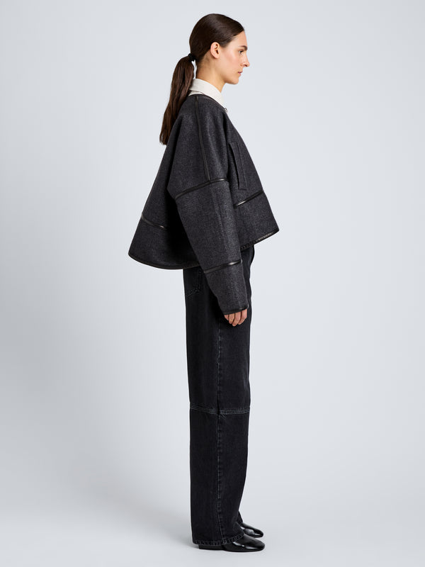 Proenza Schouler Proenza Schouler Ticiana Jacket In Double Wool Twill - Charcoal Melange