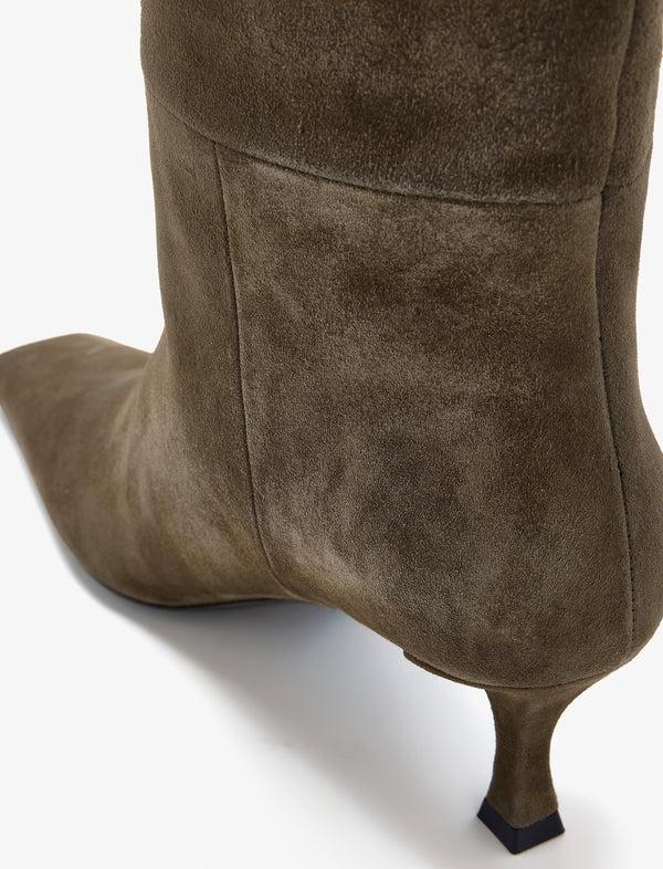 Proenza Schouler Proenza Schouler Trap Boots In Kidsuede - Moss