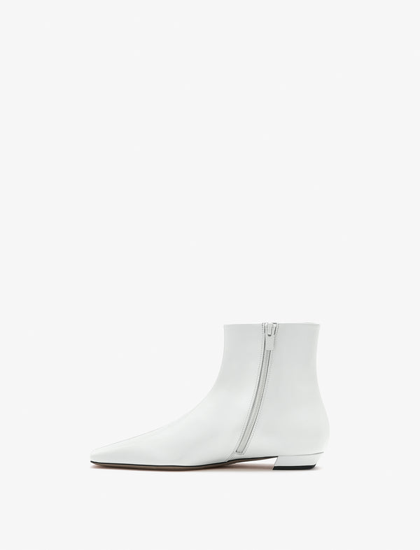Proenza Schouler Proenza Schouler Trap Flat Ankle Boots In Spazzolato Leather - Ecru