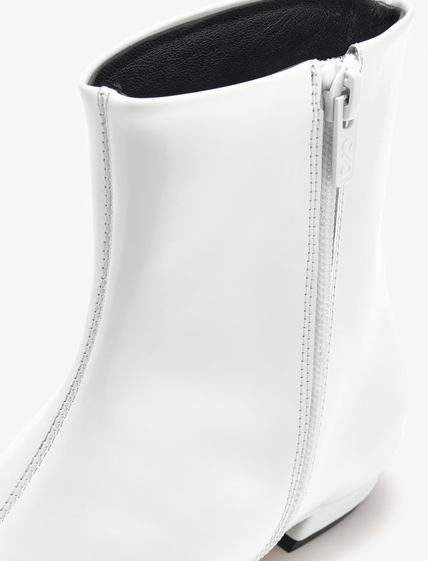 Proenza Schouler Proenza Schouler Trap Flat Ankle Boots In Spazzolato Leather - Ecru