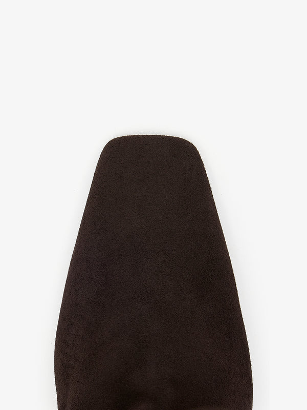 Proenza Schouler Proenza Schouler Trap Flat Boots In Kidsuede - Chocolate