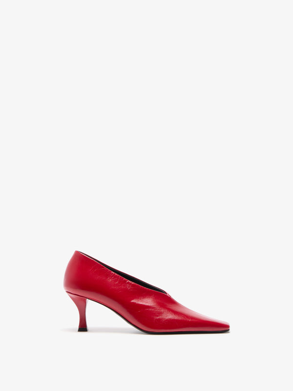 Proenza Schouler Proenza Schouler Trap Pumps In Slick Calf - Cherry