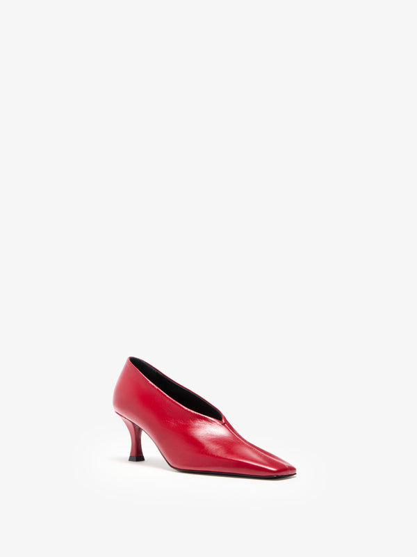 proenza schouler Proenza Schouler Trap Pumps in Slick Calf - Cherry