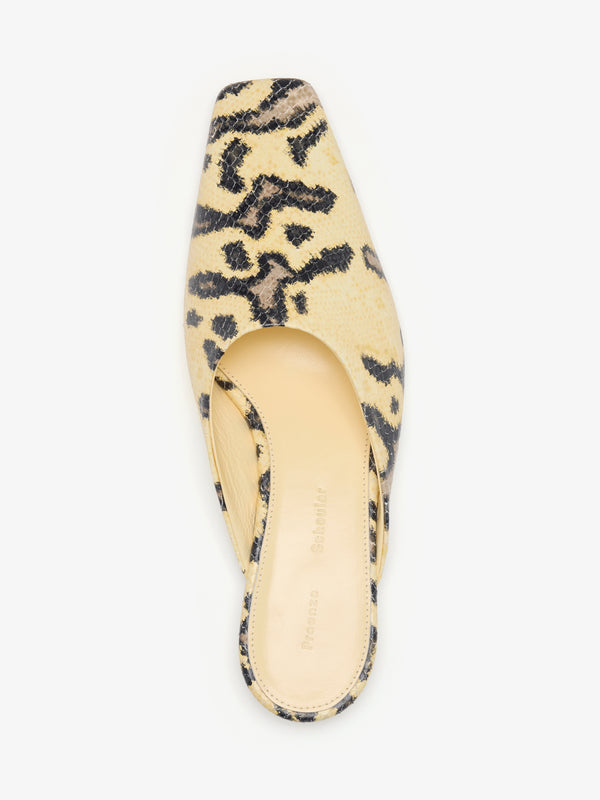 Proenza Schouler Proenza Schouler Trap Slipper In Embossed Python - Resin Multi