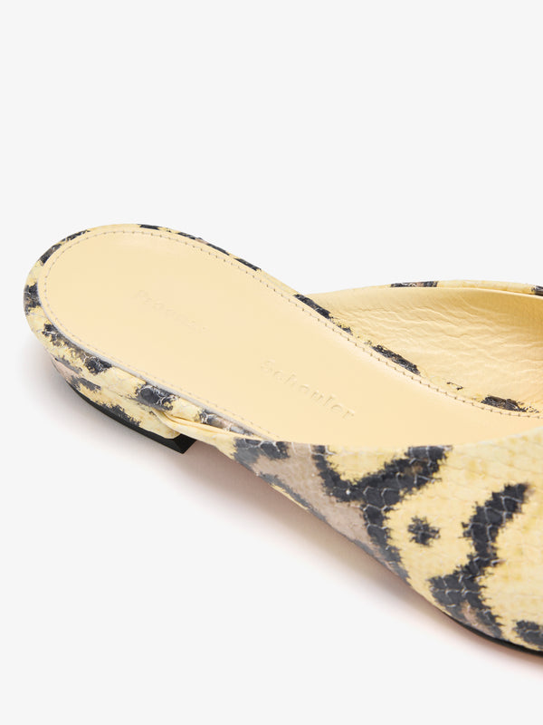 Proenza Schouler Proenza Schouler Trap Slipper In Embossed Python - Resin Multi