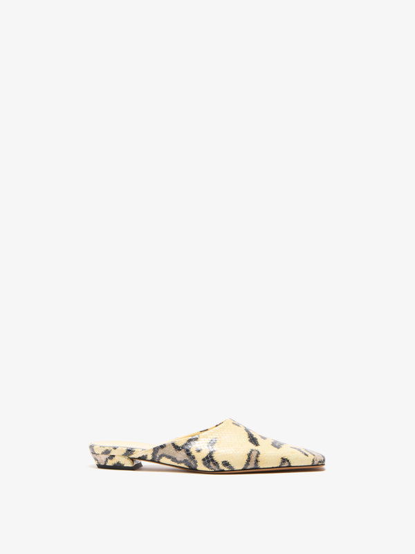 Proenza Schouler Proenza Schouler Trap Slipper In Embossed Python - Resin Multi