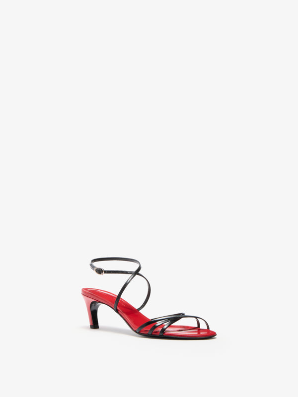 proenza schouler Proenza Schouler Uma Ankle Strap Sandals - Black / Red Combo
