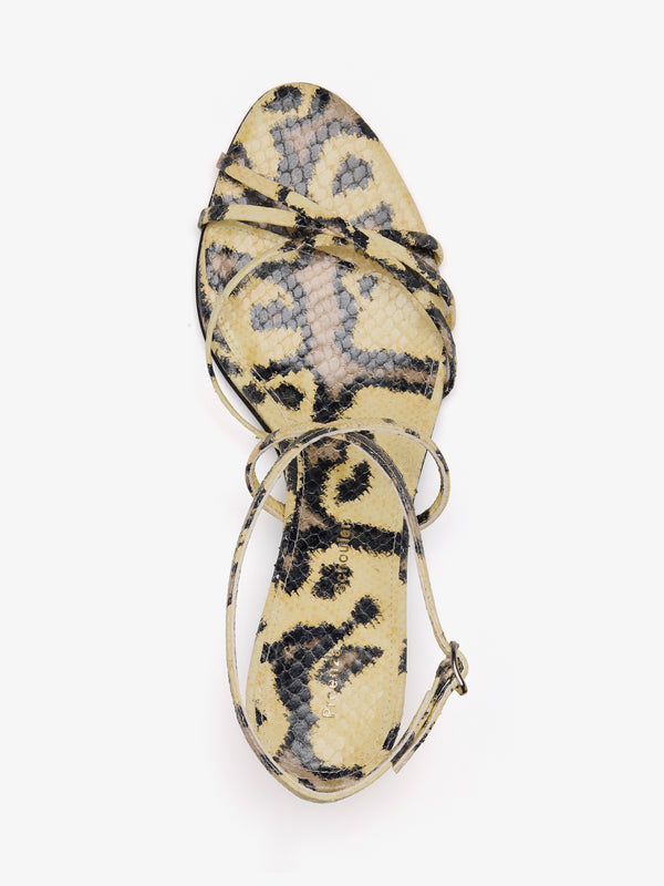 Proenza Schouler Proenza Schouler Uma Ankle Strap Sandals In Embossed Python - Resin Multi