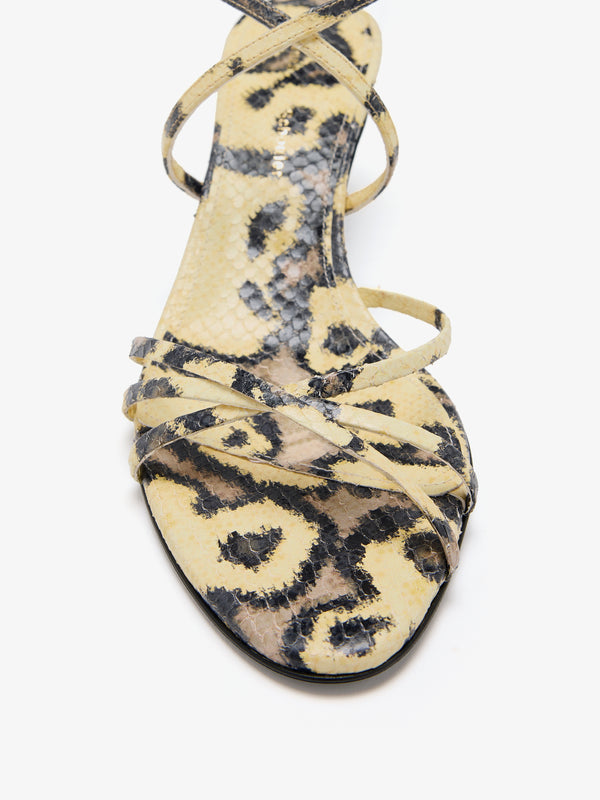 Proenza Schouler Proenza Schouler Uma Ankle Strap Sandals In Embossed Python - Resin Multi