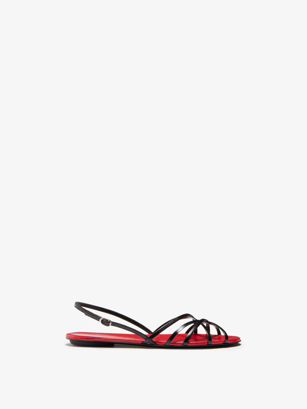 Proenza Schouler Proenza Schouler Uma Slingback Sandals - Black / Red Combo