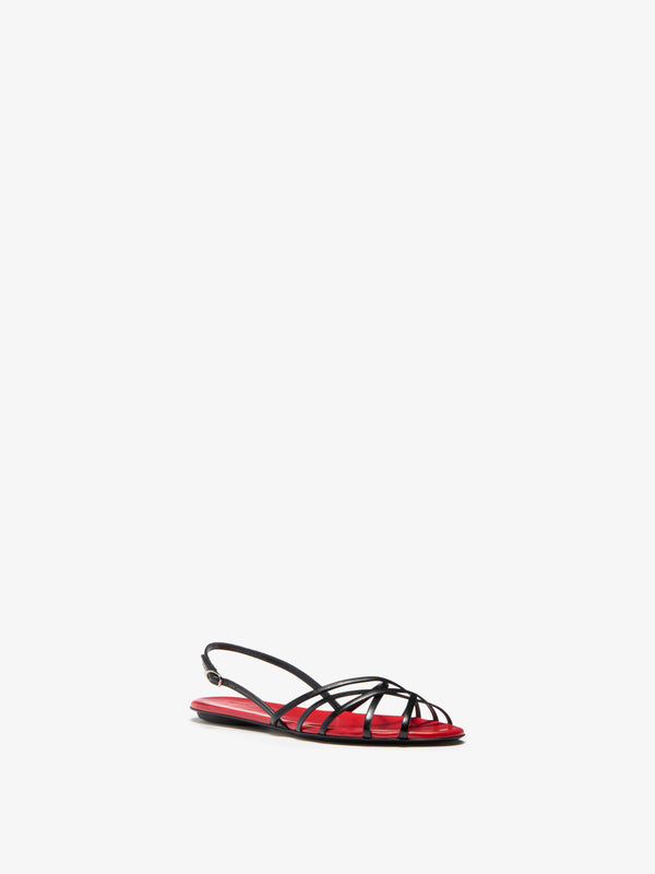 proenza schouler Proenza Schouler Uma Slingback Sandals - Black / Red Combo