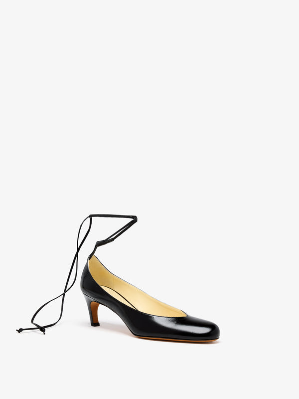 Proenza Schouler Proenza Schouler Uma Tie Pumps In Slick Calf - Black