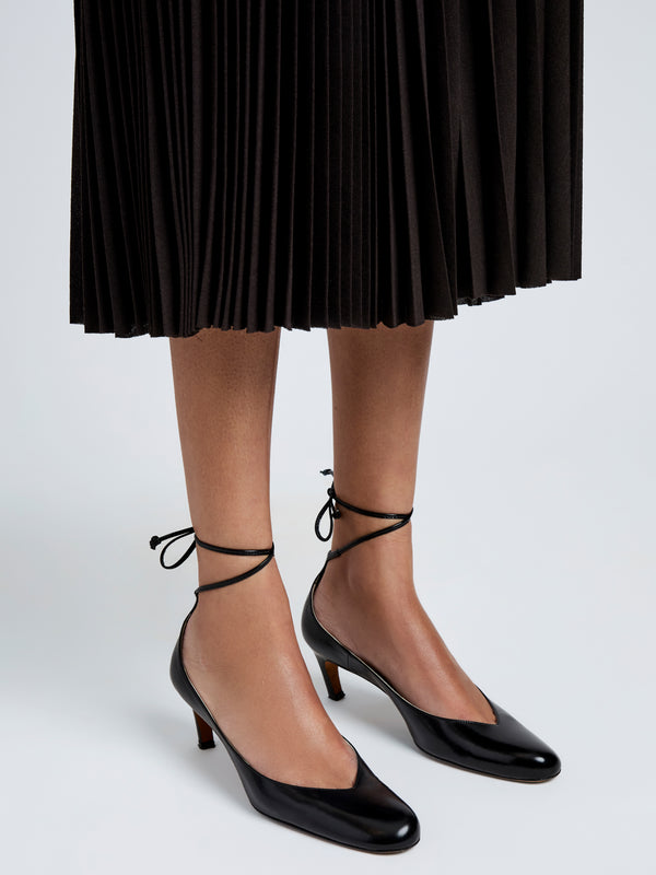 Proenza Schouler Proenza Schouler Uma Tie Pumps In Slick Calf - Black