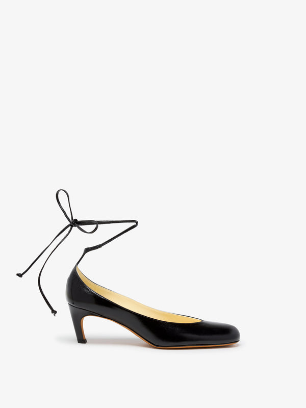 proenza schouler Proenza Schouler Uma Tie Pumps in Slick Calf - Black