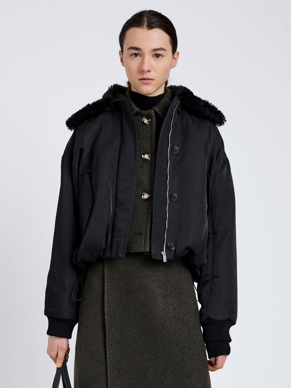 proenza schouler Proenza Schouler Vadra Jacket in Recycled Nylon Twill - Black