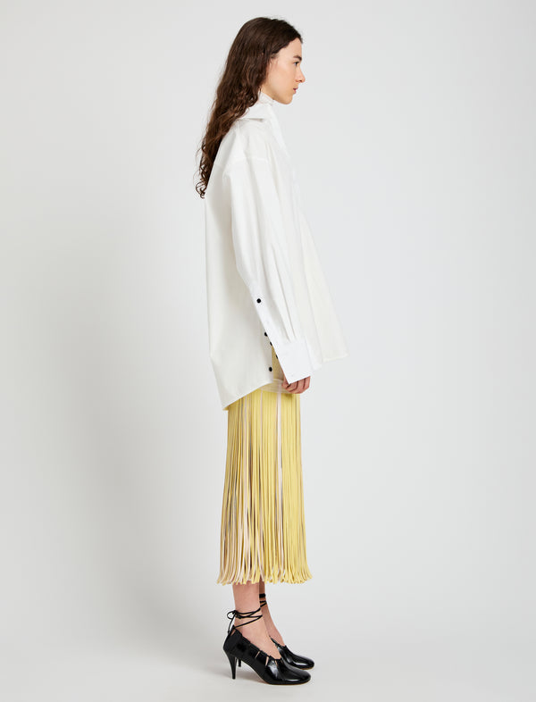 Proenza Schouler Proenza Schouler Veda Skirt In Faux Leather Fringe - Pale Yellow Multi