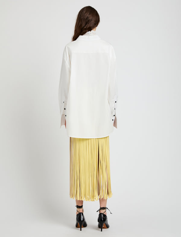 Proenza Schouler Proenza Schouler Veda Skirt In Faux Leather Fringe - Pale Yellow Multi