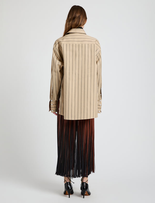 Proenza Schouler Proenza Schouler Veda Skirt In Faux Leather Fringe - Brown Multi