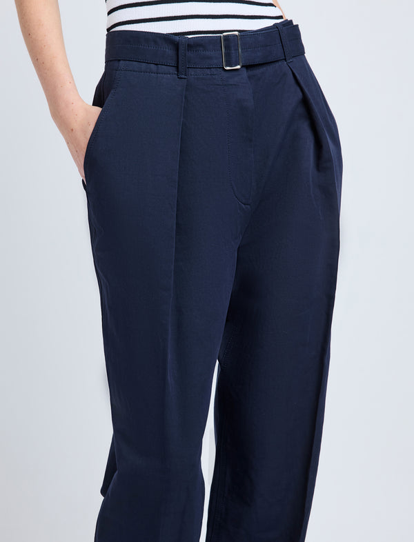 Proenza Schouler Proenza Schouler Vera Pant In Cotton Linen Suiting - Navy