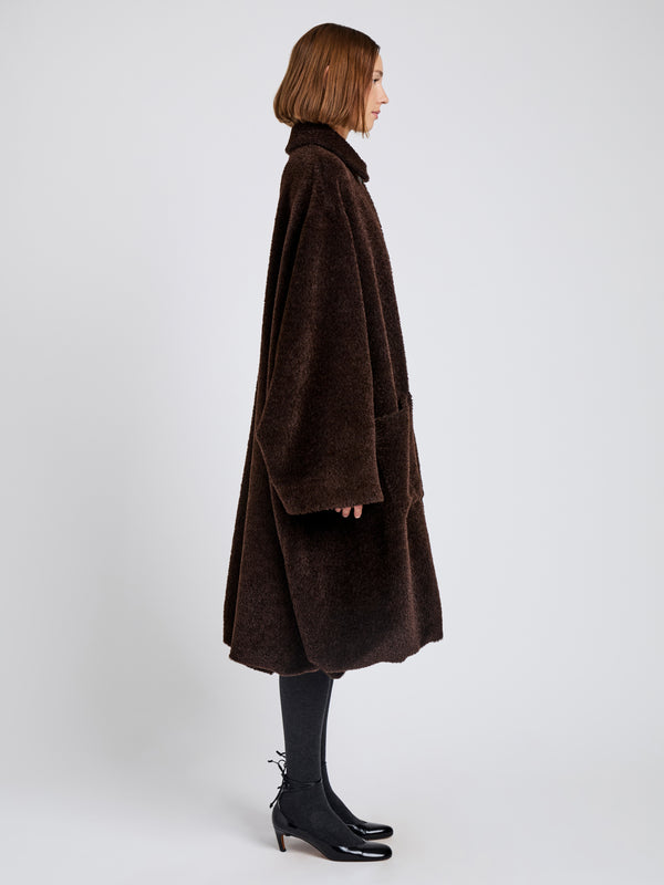 Proenza Schouler Proenza Schouler Verretta Coat In Alpaca Coating - Chocolate