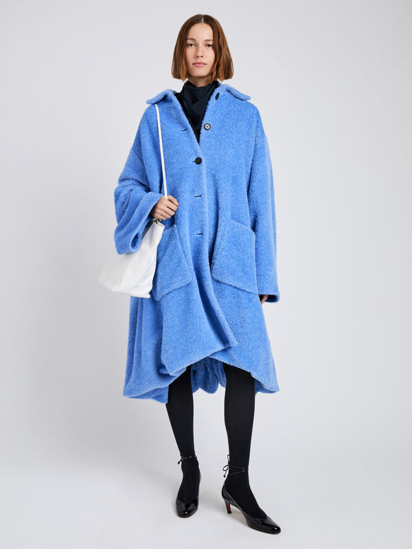 proenza schouler Proenza Schouler Verretta Coat in Alpaca Coating - Sky Blue