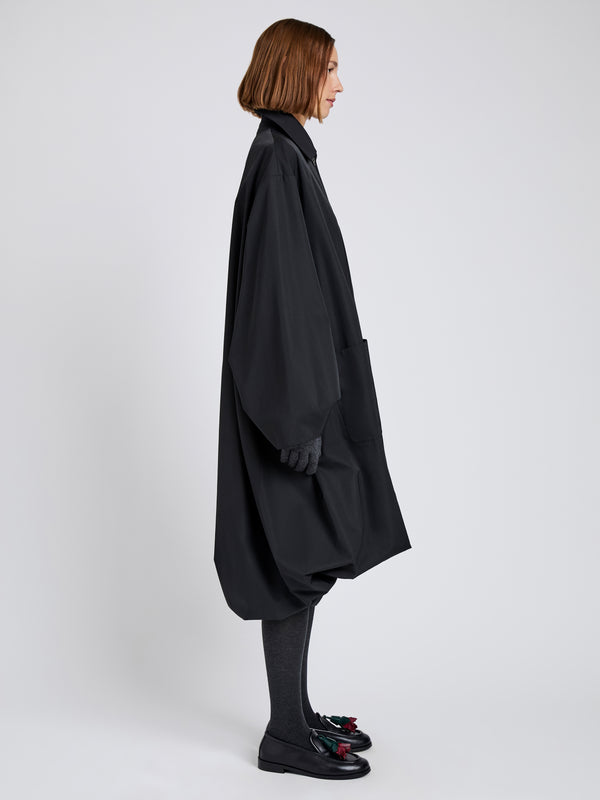 Proenza Schouler Proenza Schouler Verretta Coat In Coated Cotton - Black