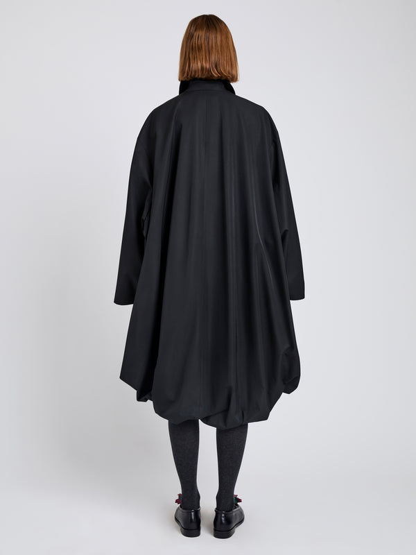 Proenza Schouler Proenza Schouler Verretta Coat In Coated Cotton - Black