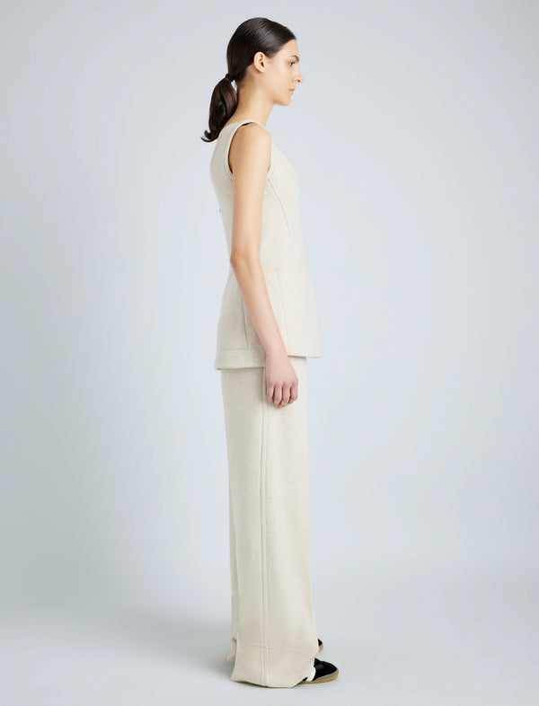 Proenza Schouler Proenza Schouler Violet Pant In Wool Jersey - Taupe Melange