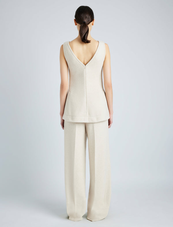 Proenza Schouler Proenza Schouler Violet Pant In Wool Jersey - Taupe Melange