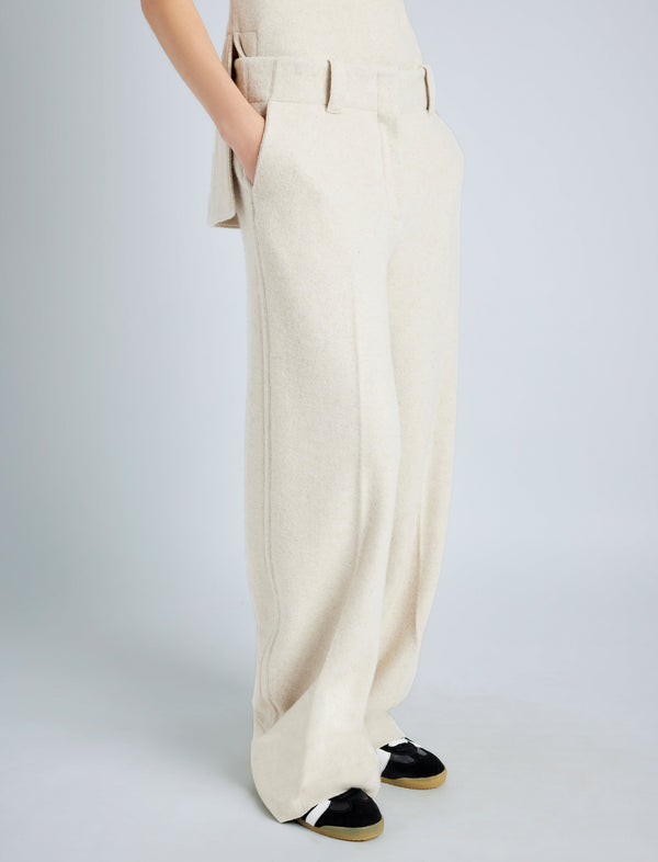 Proenza Schouler Proenza Schouler Violet Pant In Wool Jersey - Taupe Melange