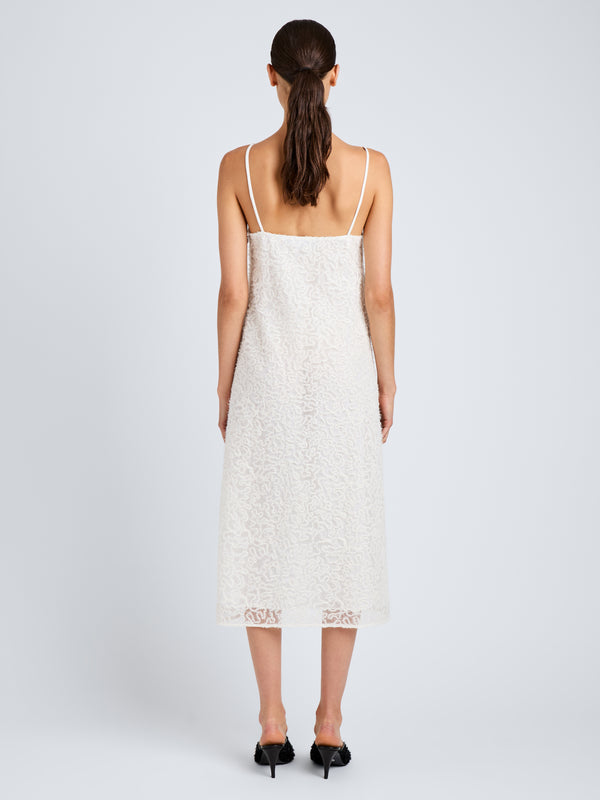 Proenza Schouler Proenza Schouler Virginie Dress In Fringe Embroidery - Off White