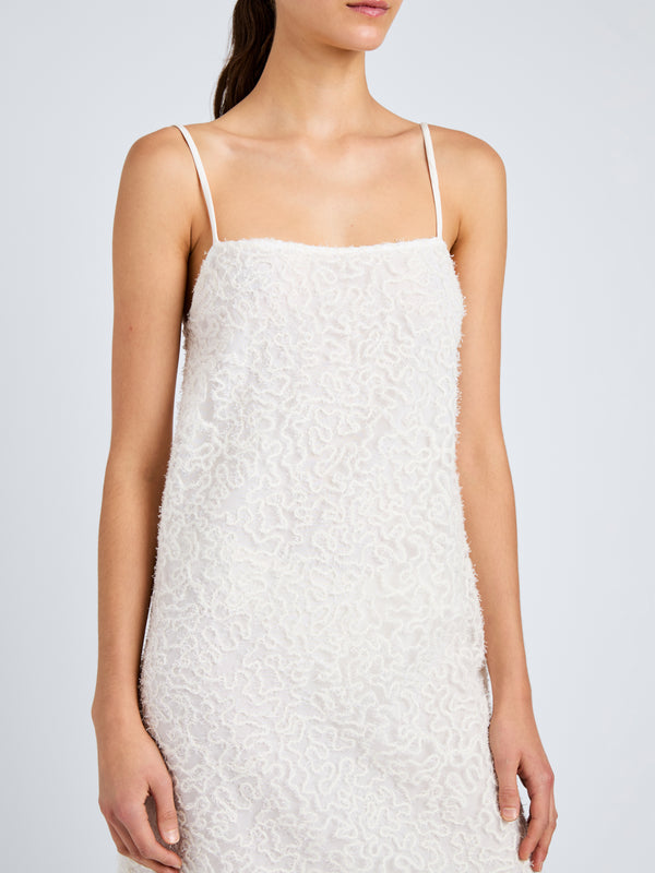 Proenza Schouler Proenza Schouler Virginie Dress In Fringe Embroidery - Off White