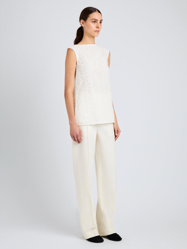 Proenza Schouler Proenza Schouler Virginie Top In Fringe Embroidery - Off White