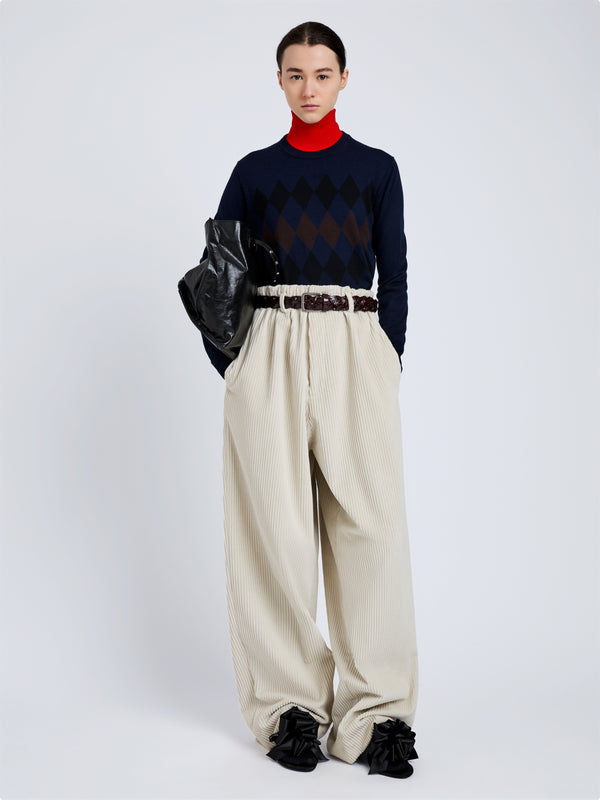 Proenza Schouler Proenza Schouler Vivian Top In Argyle Knit - Navy Multi