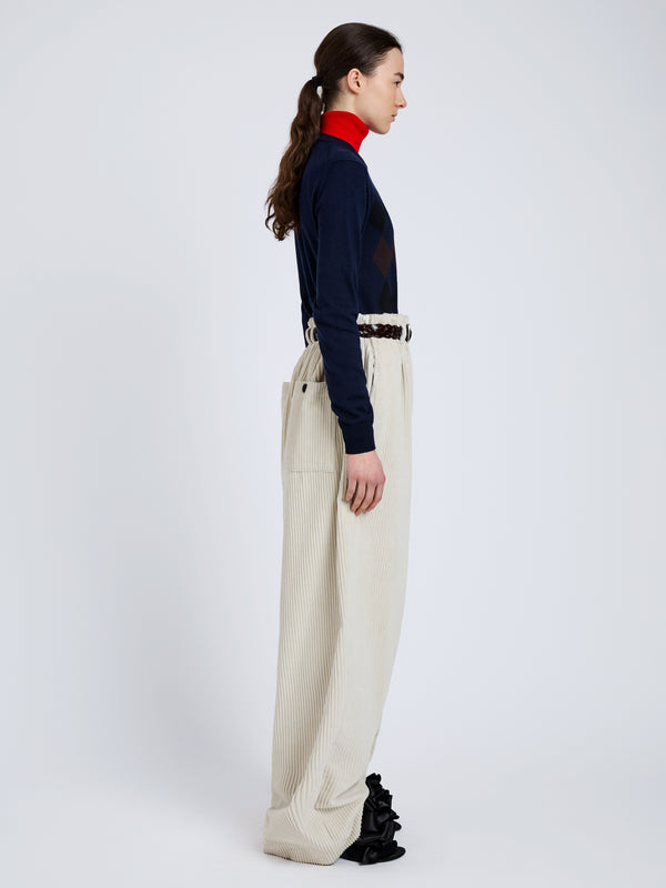 Proenza Schouler Proenza Schouler Vivian Top In Argyle Knit - Navy Multi