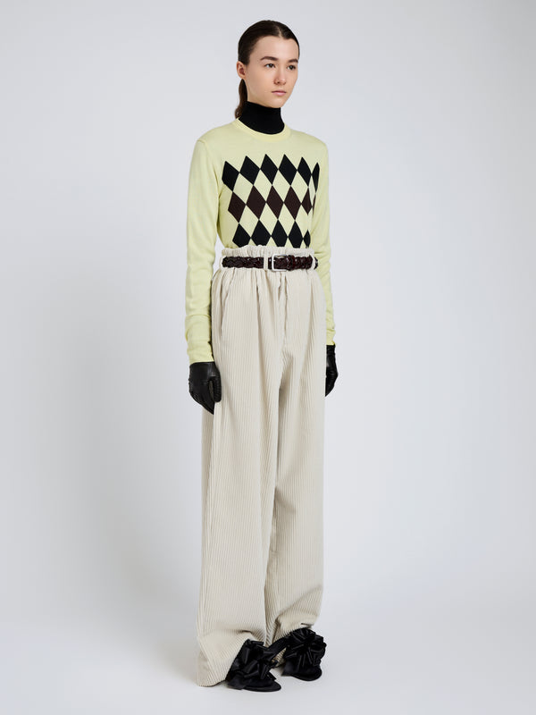 Proenza Schouler Proenza Schouler Vivian Top In Argyle Knit - Yellow Multi