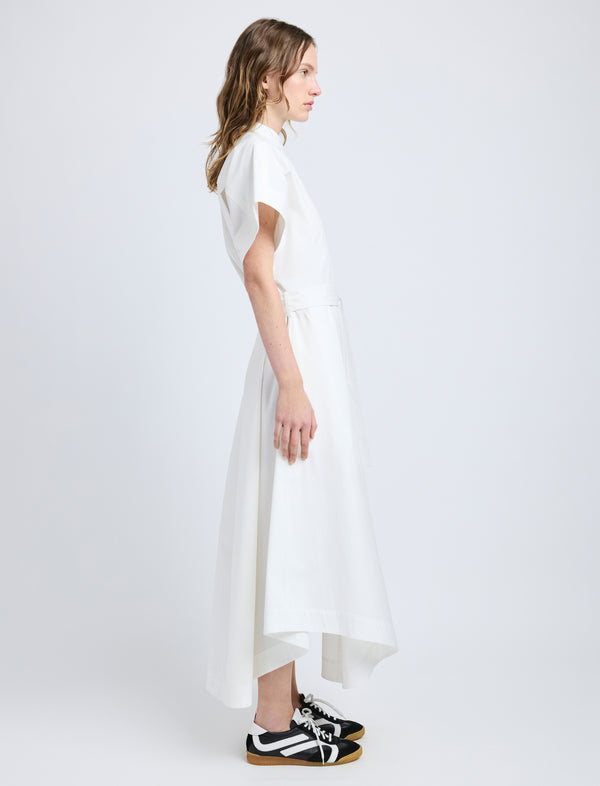 Proenza Schouler Proenza Schouler Walker Dress In Eco Poplin - White