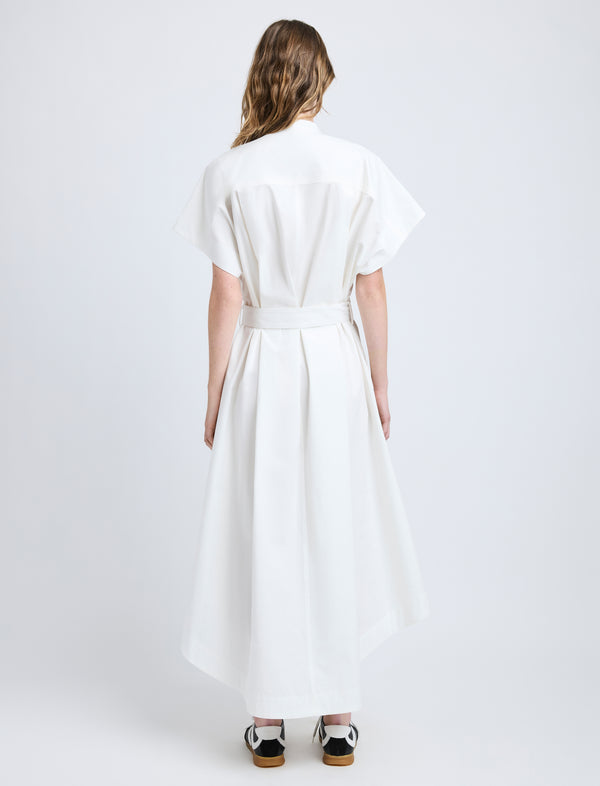 Proenza Schouler Proenza Schouler Walker Dress In Eco Poplin - White
