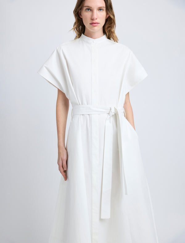 Proenza Schouler Proenza Schouler Walker Dress In Eco Poplin - White