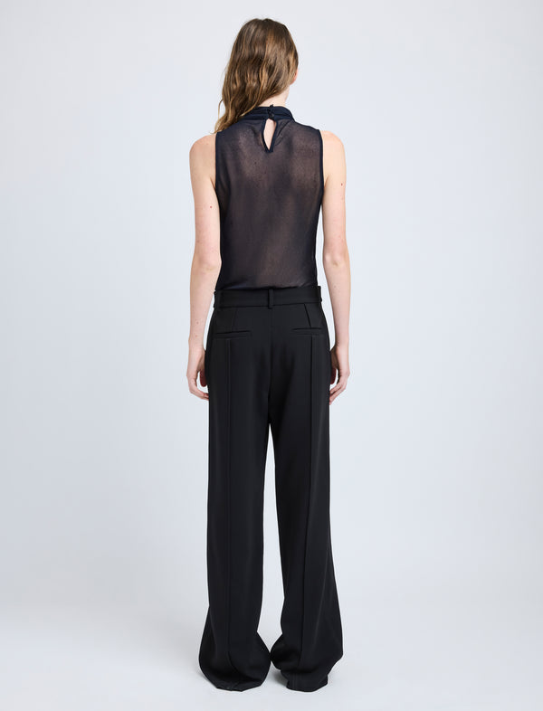 Proenza Schouler Proenza Schouler Weyes Pant In Matte Double Crepe - Black