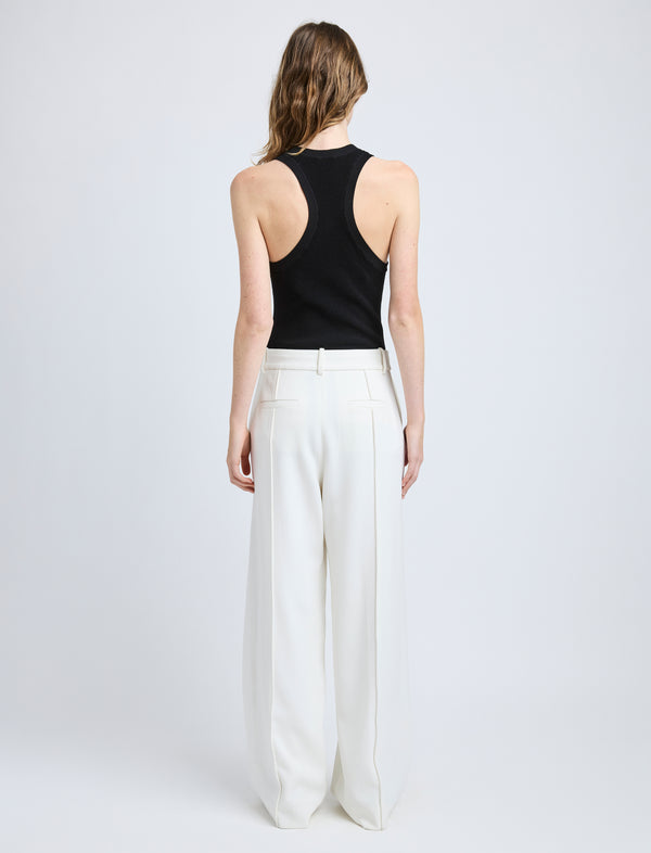 Proenza Schouler Proenza Schouler Weyes Pant In Matte Double Crepe - White
