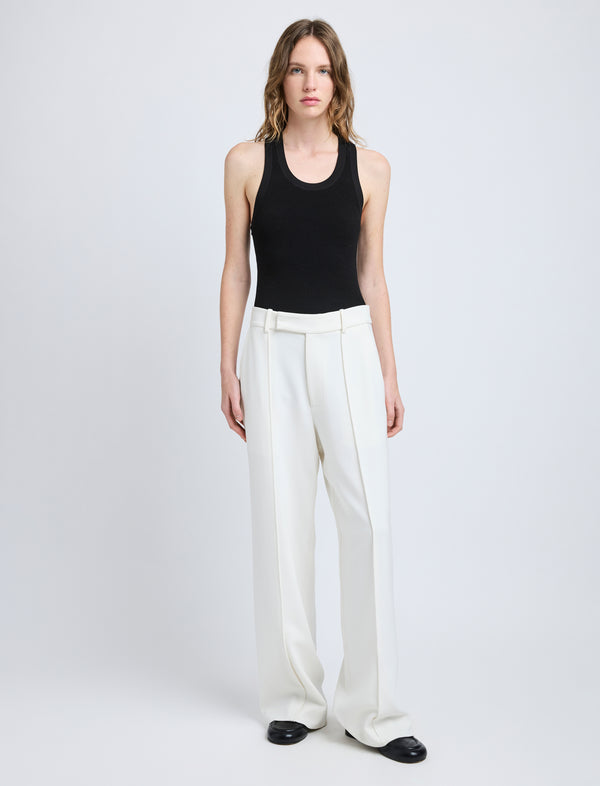 proenza schouler Proenza Schouler Weyes Pant in Matte Double Crepe - White