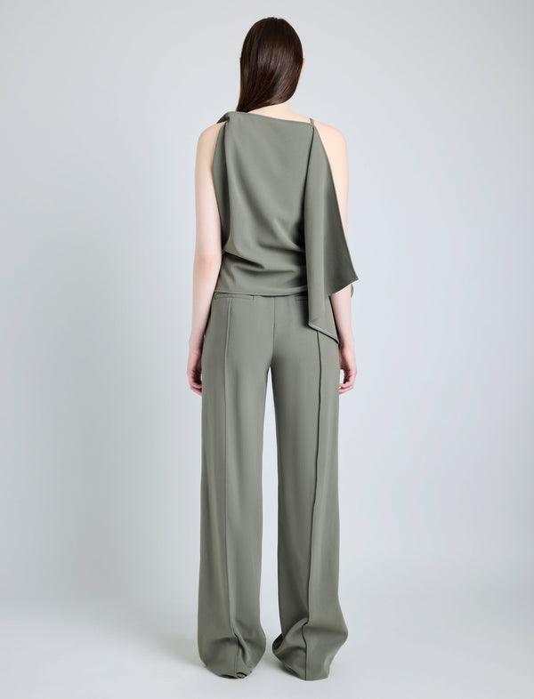 Proenza Schouler Proenza Schouler Weyes Pant In Matte Double Crepe - Wood
