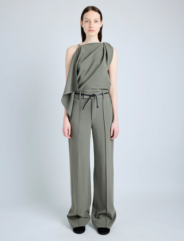 proenza schouler Proenza Schouler Weyes Pant in Matte Double Crepe - Wood