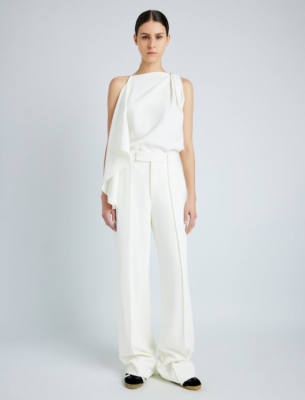 proenza schouler Proenza Schouler Weyes Pant in Matte Double Crepe - Ivory