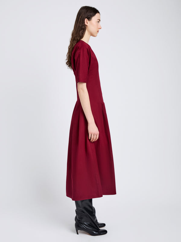 Proenza Schouler Proenza Schouler White Label Ainsley Dress In Tech Cotton - Claret