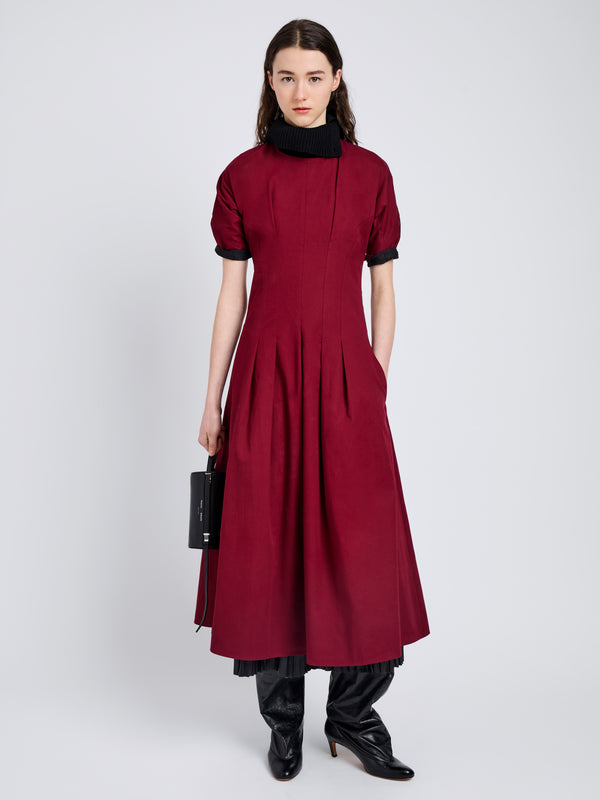 proenza schouler Proenza Schouler White Label Ainsley Dress in Tech Cotton - Claret